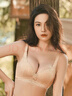 西維婭蕾絲小胸顯大聚攏內衣女無(wú)鋼圈超厚饅頭杯不跑杯舒適文胸罩 琥珀膚 80B 曬單實(shí)拍圖