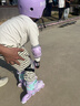 小狀元兒童輪滑鞋3-6歲溜冰鞋全閃尺碼可調節體育課適用開(kāi)學(xué)季禮物紫S 曬單實(shí)拍圖