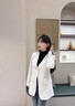 歌司朗廓形西裝女7575外套感小眾春秋休閑小西服有里布 黑色 3XL 曬單實(shí)拍圖