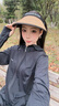 Charm Kendo遮陽(yáng)帽女空頂防曬帽夏季戶(hù)外大帽檐沙灘草帽騎車(chē)遮臉太陽(yáng)帽 卡其色 曬單實(shí)拍圖