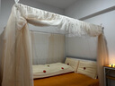 浪莎（LangSha）蚊帳架1.8x2米母嬰宮廷家用宿舍床幔落地蚊帳1.5米三開(kāi)門(mén)紋蚊帳子 香檳【雙層加密帳紗】 150cm*200cm*210cm 【寬*長(cháng)*高】 曬單實(shí)拍圖