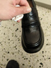 星期六厚底樂(lè )福鞋女2026新款春季一腳蹬軟底不累腳黑色增高英倫風(fēng)小皮鞋 曬單實(shí)拍圖