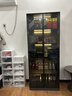 莀晞家居酒柜 客廳酒柜家用落地餐邊柜儲物柜展示柜簡(jiǎn)約帶鋼化玻璃門(mén)酒柜 輕奢灰雙門(mén)80*40*200帶燈無(wú)酒格 曬單實(shí)拍圖