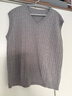 MUJI女式 可水洗 纜繩花紋 背心馬甲 女裝26年春季款 BA1RBA6S 灰色 M (160/84A) 曬單實(shí)拍圖