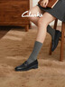 Clarks其樂(lè )Routee25 Penny女士新款英倫風(fēng)復古小皮鞋一腳蹬通勤樂(lè )福鞋 黑色 261849114 38 曬單實(shí)拍圖