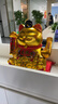 金色招財貓大號招財貓擺件自動(dòng)搖手店鋪開(kāi)業(yè)禮品收銀前臺辦公室陶瓷發(fā)財貓 1454-13大眼貓 大號（高31厘米） 插電電池兩用 搖手 曬單實(shí)拍圖