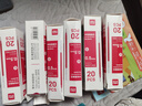 得力拔帽中性筆筆芯0.5mm黑色簽字筆替芯拔蓋替換芯學(xué)生考試水筆芯辦公用品 拔帽子彈頭0.5mm 【紅色】20支 曬單實(shí)拍圖