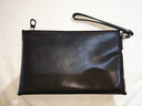 紹斯青年男士手包真皮男包大容量手拿包手抓包夾包商務(wù)休閑潮流信封包 黑色小號【長(cháng)27高17】 曬單實(shí)拍圖