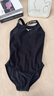 美津濃（MIZUNO）連體泳衣女款純色專(zhuān)業(yè)競速平角高級感泡溫泉新款大碼泳裝黑色顯瘦 黑色【UPF50+ 送可拆卸胸墊】 L 【適合162-170cm 56-62kg】 曬單實(shí)拍圖