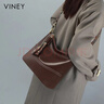 viney牛皮水桶包包女包大容量斜挎包通勤生日禮物送女友老婆 【酒咖】高檔實(shí)用單肩包 時(shí)尚品牌百搭休閑大包 曬單實(shí)拍圖