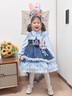 G.duck小黃鴨洛麗塔公主裙女童生日禮服春秋兒童連衣裙朱迪兔子警官服裝 裙子帶拖尾+兔子掛件 100 100碼建議90-100cm3-4歲 曬單實(shí)拍圖