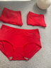 Charm Kendo本命年紅內褲莫代爾棉女士?jì)妊澣茄澟街醒矐c結婚禮物禮盒裝 大紅色*3【50066莫代爾禮盒】 L 送女友送老婆 (105-125斤) 曬單實(shí)拍圖