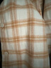 MUJI女式 法蘭絨 襯衫式夾克女外套外衣 25年冬季女裝 上衣 BC2POA5A 暗黃色格紋 M （160/84A） 曬單實(shí)拍圖
