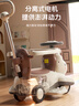 卡卡曼兒童電動(dòng)扭扭車(chē)1-3-6歲可坐大人防側翻手推溜溜車(chē)嬰兒搖搖滑行車(chē) 【高配滑行款】棕 +音樂(lè )+餐盤(pán)+護欄+靠背+可轉向推把 可手推男孩女孩寶寶兒童玩具車(chē) 曬單實(shí)拍圖