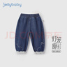 JELLYBABY[7A抗菌]女童牛仔褲秋季寶寶寬松燈籠褲小童休閑秋裝兒童褲子女孩 曬單實(shí)拍圖