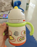 babycare兒童保溫杯【咨詢(xún)客服享優(yōu)惠】嬰兒吸管水杯嬰兒保溫杯水壺霸王龍 恐龍把手款 300ml -光電青 曬單實(shí)拍圖
