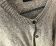 MO&Co.【秦嵐同款】針織開(kāi)衫2025冬新品智性灰輕暖糯絨感短款MBE4CART05 淺花灰色 M /165 曬單實(shí)拍圖