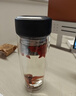希樂(lè )玻璃杯雙層玻璃水杯高顏值男士商務(wù)辦公茶水分離杯便攜泡茶杯子 曬單實(shí)拍圖