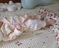 舒貝怡2件裝嬰兒衣服新生兒連體衣男女寶寶滿(mǎn)月服哈衣蝴蝶衣粉59 曬單實(shí)拍圖