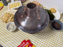 炊老爺（CHUILAOYE） 純紫銅火鍋碳電兩用老式木炭銅鍋電火鍋鍋涮肉鴛鴦鍋具家商分體 仿古分體款鴛鴦鍋【6-8人】 34cm 曬單實(shí)拍圖
