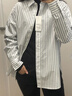 優(yōu)衣庫女裝全棉襯衫/長(cháng)袖襯衣休閑通勤外套26春夏新款482828 01 乳白色(條紋) S 曬單實(shí)拍圖