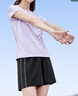 駱駝（CAMEL）速干T恤女透氣圓領(lǐng)短袖運動(dòng)上衣 J23BAXLN001B 飛羽紫 L 曬單實(shí)拍圖