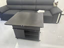 沙發(fā)邊幾可移動(dòng)茶幾小戶(hù)型客廳邊柜多功能茶桌升降折疊實(shí)木角幾 黑色 帶升降：700*400*546 曬單實(shí)拍圖