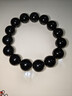 石玥珠寶精品14mm黑瑪瑙手串本命年轉運珠手鏈男女士款 水晶瑪瑙 曬單實(shí)拍圖