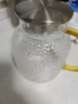 京東京造 涼水壺 耐熱耐高溫玻璃冷水壺茶水分離泡茶杯1.2L 曬單實(shí)拍圖