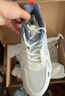 361°男鞋運動(dòng)鞋男云朵春夏季網(wǎng)面透氣復古老爹鞋厚底百搭休閑鞋子男款 【透氣網(wǎng)紗】羽毛白/氧氣藍 42 曬單實(shí)拍圖