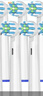 麥迪生適配歐樂(lè )B/oralB電動(dòng)牙刷頭博朗兒童電動(dòng)牙刷頭D12D16D100P2000P40003709等通用替換刷頭 8支 多角度清潔型刷頭 曬單實(shí)拍圖