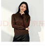 恒源祥女士羊毛衫100%純羊毛半高領(lǐng)毛衣秋冬純色百搭保暖打底抗寒上衣 曬單實(shí)拍圖