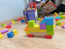 Hape【歐盟品質(zhì)】木質(zhì)積木大顆粒防吞咽數字啟蒙益智玩具兒童禮物 80粒桶裝字母數字積木  1-3Y E8402 曬單實(shí)拍圖