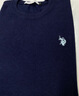 U.S. POLO ASSN.短袖秋冬季保羅休閑毛衣圓領(lǐng)針織衫t恤男四季打底衫上衣 黑2XL 曬單實(shí)拍圖