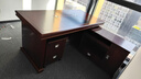 海艾珈老板桌辦公桌領(lǐng)導辦公室專(zhuān)用經(jīng)理桌實(shí)木皮大班臺1.6米含柜 曬單實(shí)拍圖