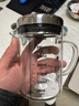 合慶玻璃杯辦公室飲水杯牛奶杯子飲料杯家用耐高溫茶杯烘焙量杯帶刻度 小號帶蓋 350ml 曬單實(shí)拍圖