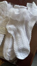 女童襪子全棉公主透氣舞蹈白色花邊襪兒童襪子 白色(3雙裝) XL:10-15歲/34-38鞋碼 曬單實(shí)拍圖