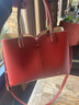 芭莎貝拉;BASA BELA結婚新娘包紅色真皮女包輕奢高級大容量手提包 波爾多紅18706 曬單實(shí)拍圖