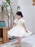 G.duck公主裙女童連衣裙新中式兒童裙子夏裝2026新款女孩旗袍生日禮服 米白色 100 （建議身高90cm 3-4歲）cm 曬單實(shí)拍圖