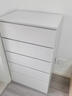 斗柜臥室床尾置物柜家用靠墻儲物柜多巴胺抽屜柜客廳收納柜五斗柜 【單排五抽加高】暖白色60CM 加厚板材 曬單實(shí)拍圖