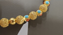 賽菲爾女神禮物黃金手鏈足金花絲琺瑯錦繡芳華手串 約16.3克 彈力繩 曬單實(shí)拍圖