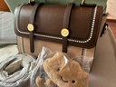 viney【鄧靈樞同款】牛皮斜挎包包女包輕奢劍橋包生日禮物高級感送女友 曬單實(shí)拍圖