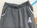 迪士尼女童加厚運動(dòng)褲兒童加絨休閑褲秋冬長(cháng)褲羊羔絨保暖褲子 深灰160 曬單實(shí)拍圖