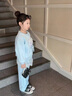 G.duck小黃鴨童裝愛(ài)莎公主女童套裝春秋季兒童衣服女寶寶衛衣春裝兩件套 藍色 100 (建議身高90cm 3-4歲) 曬單實(shí)拍圖
