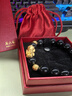 周六福（ZLF）  黃金手鏈男款足金財運貔貅金珠黑瑪瑙手串 定價(jià) 3.07g 曬單實(shí)拍圖