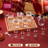 CLITON白酒杯分酒器套裝一口杯高腳玻璃小酒杯帶把分酒壺烈酒杯6壺8杯 曬單實(shí)拍圖