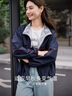 香影風(fēng)衣外套女短款2026春季新款休閑工裝風(fēng)拉鏈小個(gè)子藏青色夾克 藏青 S 155/80A/85-95斤 曬單實(shí)拍圖