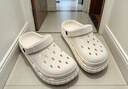 【CROCS同款】洞洞鞋男女時(shí)尚厚底增高夏季卡駱馳同款涼鞋戶(hù)外 米色 40 -41 曬單實(shí)拍圖