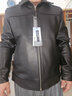 JEEP SPIRIT春秋冬季皮衣男真皮頭層牛皮機車(chē)服大碼皮夾克翻領(lǐng)休閑外套 黑色 201黑色 2XL 曬單實(shí)拍圖