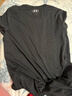 安德瑪（Under Armour）運動(dòng)短袖女 時(shí)尚簡(jiǎn)約寬松舒適透氣休閑圓領(lǐng)T恤 1384231黑色 XL 曬單實(shí)拍圖
